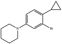 1-(3-bromo-4-cyclopropylphenyl)piperidine Structure