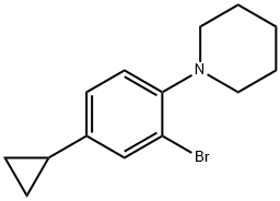 1-(2-bromo-4-cyclopropylphenyl)piperidine 구조식 이미지