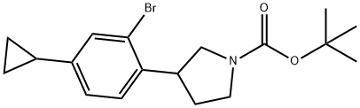 tert-butyl 3-(2-bromo-4-cyclopropylphenyl)pyrrolidine-1-carboxylate Structure