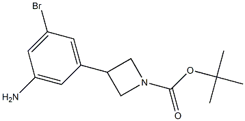 tert-butyl 3-(3-amino-5-bromophenyl)azetidine-1-carboxylate 구조식 이미지