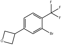 3-(3-bromo-4-(trifluoromethyl)phenyl)oxetane Structure