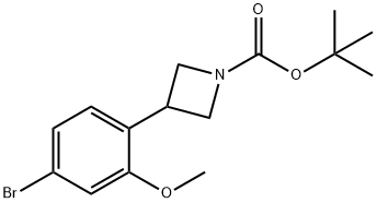 tert-butyl 3-(4-bromo-2-methoxyphenyl)azetidine-1-carboxylate Structure