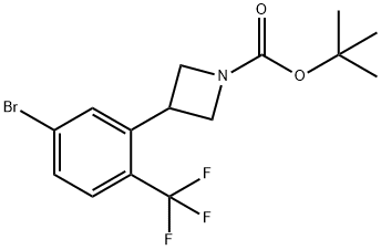 tert-butyl 3-(5-bromo-2-(trifluoromethyl)phenyl)azetidine-1-carboxylate Structure