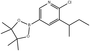 3-(sec-butyl)-2-chloro-5-(4,4,5,5-tetramethyl-1,3,2-dioxaborolan-2-yl)pyridine Structure