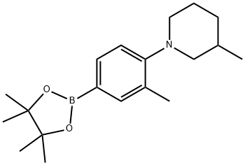3-Methyl-4-(3-methylpiperidin-1-yl)phenylboronic acid pinacol ester 구조식 이미지