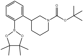 TERT-BUTYL 3-[2-(TETRAMETHYL-1,3,2-DIOXABOROLAN-2-YL)PHENYL]PIPERIDINE-1-CARBOXYLATE Structure