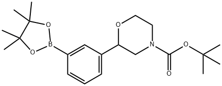 tert-butyl 2-(3-(4,4,5,5-tetramethyl-1,3,2-dioxaborolan-2-yl)phenyl)morpholine-4-carboxylate Structure