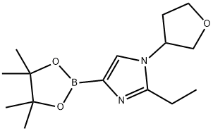 2-ethyl-1-(tetrahydrofuran-3-yl)-4-(4,4,5,5-tetramethyl-1,3,2-dioxaborolan-2-yl)-1H-imidazole Structure