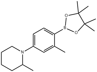 2-Methyl-4-(2-methylpiperidin-1-yl)phenylboronic acid pinacol ester 구조식 이미지