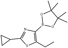 5-Ethyl-2-(cyclopropyl)thiazole-4-boronic acid pinacol ester 구조식 이미지