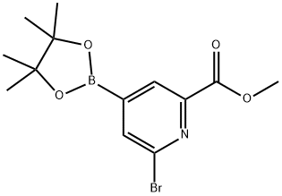 2-Bromo-6-(methoxycarbonyl)pyridine-4-boronic acid pinacol ester Structure