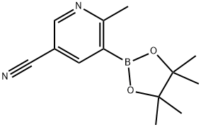 2-Methyl-5-cyanopyridine-3-boronic acid pinacol ester 구조식 이미지