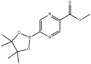 methyl 5-(4,4,5,5-tetramethyl-1,3,2-dioxaborolan-2-
yl)pyrazine-2-carboxylate Structure