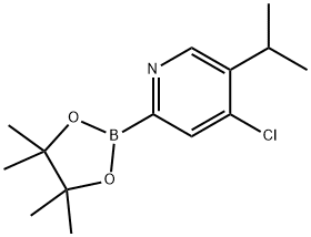 4-chloro-5-isopropyl-2-(4,4,5,5-tetramethyl-1,3,2-dioxaborolan-2-yl)pyridine Structure