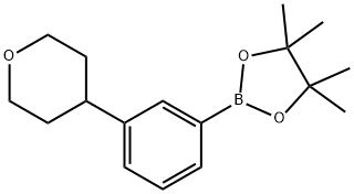 4,4,5,5-tetramethyl-2-(3-(tetrahydro-2H-pyran-4-yl)phenyl)-1,3,2-dioxaborolane Structure