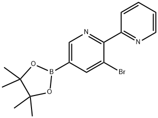 5-Bromo-6-(pyridin-2-yl)pyridine-3-boronic acid pinacol ester Structure