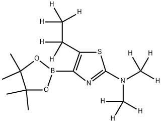 (5-Ethyl-2-dimethylamino-d11)-thiazole-4-boronic acid pinacol ester Structure