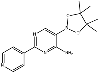 4-Amino-2-(pyridin-4-yl)pyrimidine-5-boronic acid pinacol ester 구조식 이미지