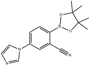 2-Cyano-4-(imidazol-1-yl)phenylboronic acid pinacol ester 구조식 이미지