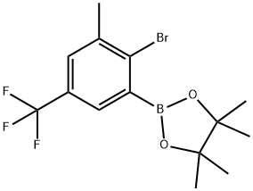 2-Bromo-3-methyl-5-trifluoromethylphenylboronic acid pinacol ester Structure