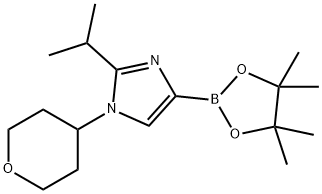 2-isopropyl-1-(tetrahydro-2H-pyran-4-yl)-4-(4,4,5,5-tetramethyl-1,3,2-dioxaborolan-2-yl)-1H-imidazole Structure