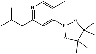 5-Methyl-2-(iso-butyl)pyridine-4-boronic acid pinacol ester 구조식 이미지