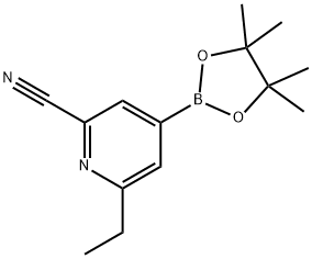 2-Cyano-6-ethylpyridine-4-boronic acid pinacol ester 구조식 이미지