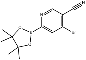 4-Bromo-5-cyano-pyridine-2-boronic acid pinacol ester Structure