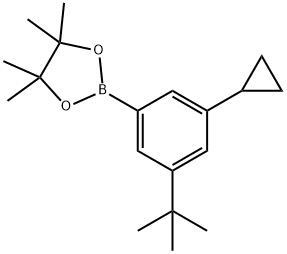 3-(Cyclopropyl)-5-(tert-butyl)phenylboronic acid pinacol ester 구조식 이미지