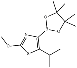 5-(iso-Propyl)-2-methoxythiazole-4-boronic acid pinacol ester 구조식 이미지