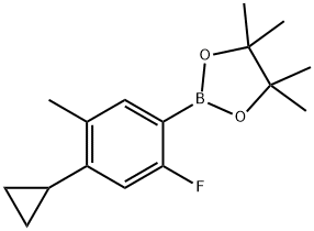 2-Fluoro-5-methyl-4-cyclopropylphenylboronic acid pinacol ester Structure