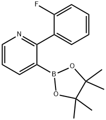 2-(2-Fluorophenyl)pyridine-3-boronic acid pinacol ester 구조식 이미지