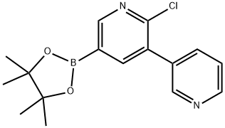 6-Chloro-5-(pyridin-3-yl)pyridine-3-boronic acid pinacol ester Structure