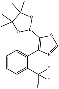 4-(2-Trifluoromethylphenyl)thiazole-5-boronic acid pinacol ester 구조식 이미지