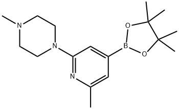 2-Methyl-6-(N-methylpiperazin-1-yl)pyridine-4-boronic acid pinacol ester 구조식 이미지