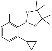 2-(2-Cyclopropyl-6-fluorophenyl)-4,4,5,5-tetramethyl-1,3,2-dioxaborolane Structure