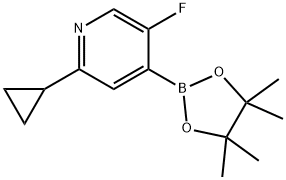 2-cyclopropyl-5-fluoro-4-(4,4,5,5-tetramethyl-1,3,2-dioxaborolan-2-yl)pyridine Structure