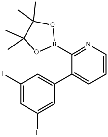 3-(3,5-Difluorophenyl)pyridine-2-boronic acid pinacol ester 구조식 이미지