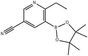 2-Ethyl-5-cyanopyridine-3-boronic acid pinacol ester 구조식 이미지