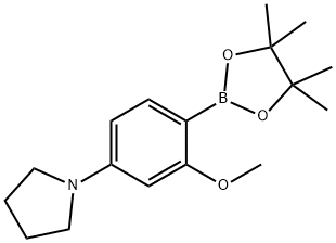 2-Methoxy-4-(pyrrolidino)phenylboronic acid pinacol ester Structure