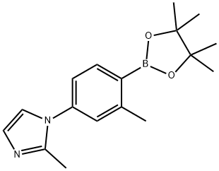 2-Methyl-4-(2-methylimidazol-1-yl)phenylboronic acid pinacol ester Structure