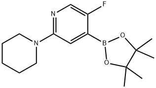 5-Fluoro-2-(piperidin-1-yl)pyridine-4-boronic acid pinacol ester Structure