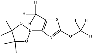 (2-Methoxy-5-methyl-d6)-thiazole-4-boronic acid pinacol ester 구조식 이미지