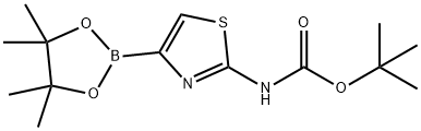 tert-butyl (4-(4,4,5,5-tetramethyl-1,3,2-dioxaborolan-2-yl)thiazol-2-yl)carbamate Structure