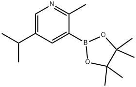 2-Methyl-5-(iso-propyl)pyridine-3-boronic acid pinacol ester Structure