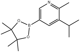 6-Methyl-5-(iso-propyl)pyridine-3-boronic acid pinacol ester 구조식 이미지