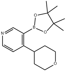 4-(Oxan-4-yl)pyridine-3-boronic acid pinacol ester 구조식 이미지