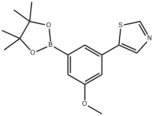 3-Methoxy-5-(thiazol-5-yl)phenylboronic acid pinacol ester Structure