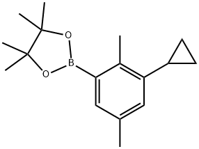 3-Cyclopropyl-2,5-dimethylphenylboronic acid pinacol ester 구조식 이미지