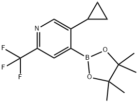 5-Cyclopropyl-2-trifluoromethylpyridine-4-boronic acid pinacol ester Structure